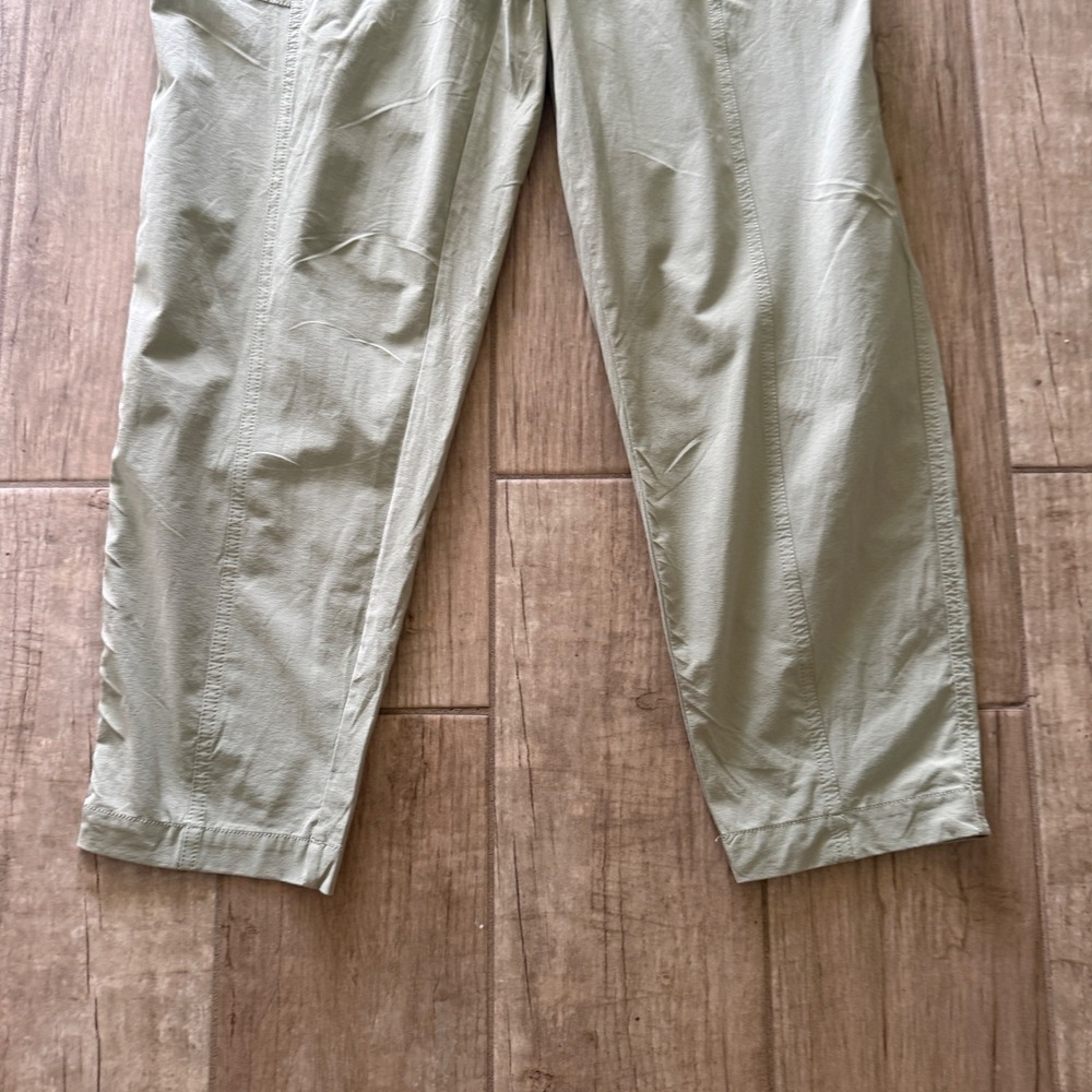 Calia Womens Sleeveless Utility Cargo Jumpsuit Sage Green Size L Bungee Waist